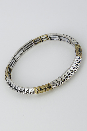 Thin Aztec Patterned Inspired Bracelet 6HCC10